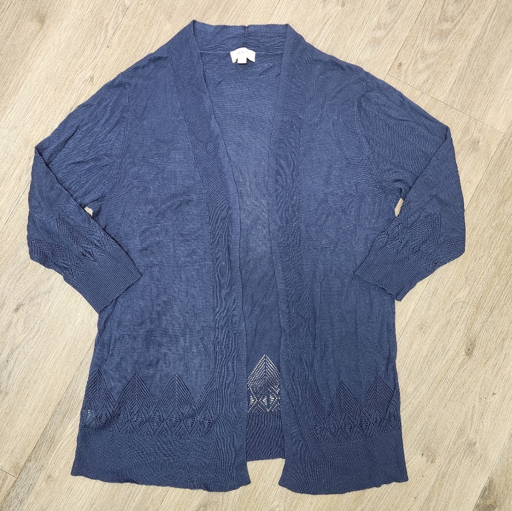 Loft Navy Open-Front Cardigan Size XL